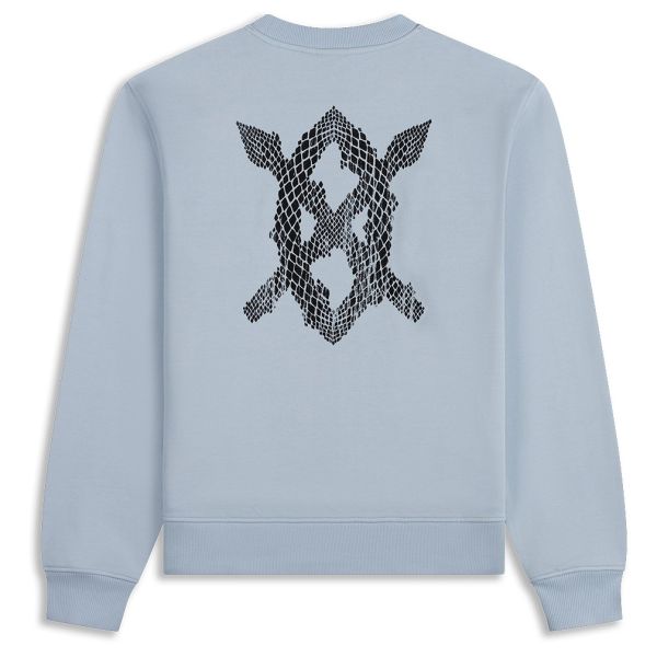 Daily Paper Snake Shield Sweater Licht Blauw