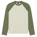 Daily Paper Contrast Raglan Longsleeve T-shirt Offwhite/Grün