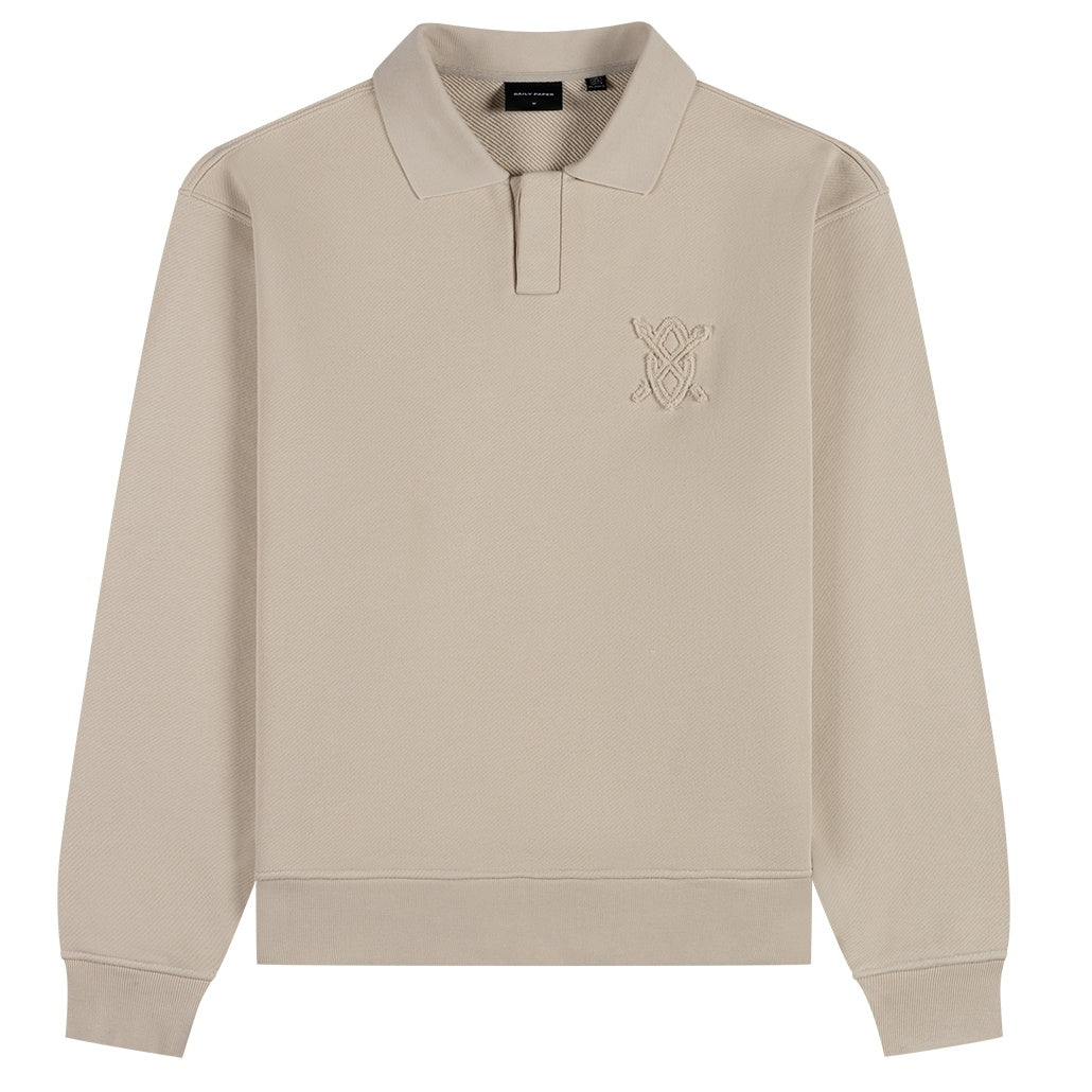 Daily Paper Oversized Shield Poloshirt Pullover Beige