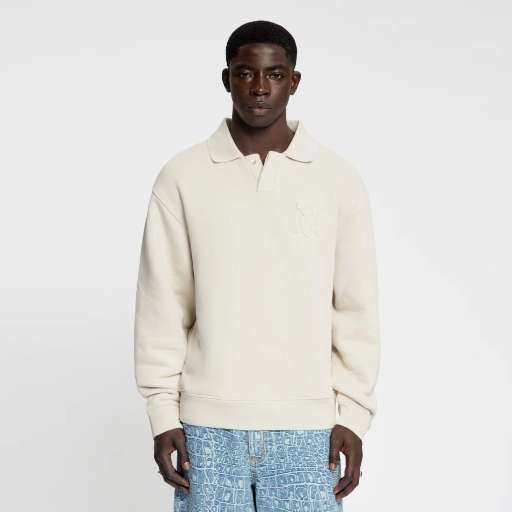 Daily Paper Oversized Shield Poloshirt Pullover Beige