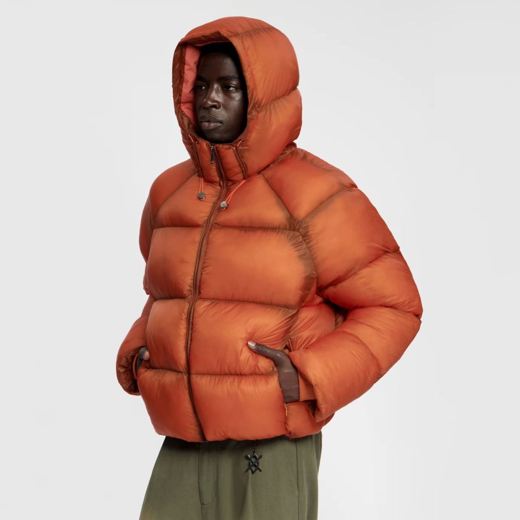 Daily Paper Raglan Sleeve Dias Puffer Orange