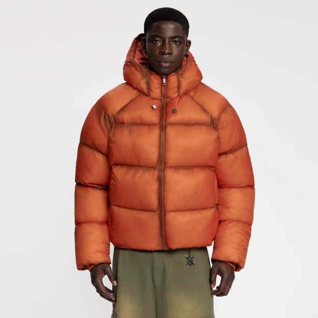 Daily Paper Raglan Sleeve Dias Puffer Orange
