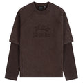 Daily Paper Raglan Stacked Layered Longsleeve T-shirt Braun