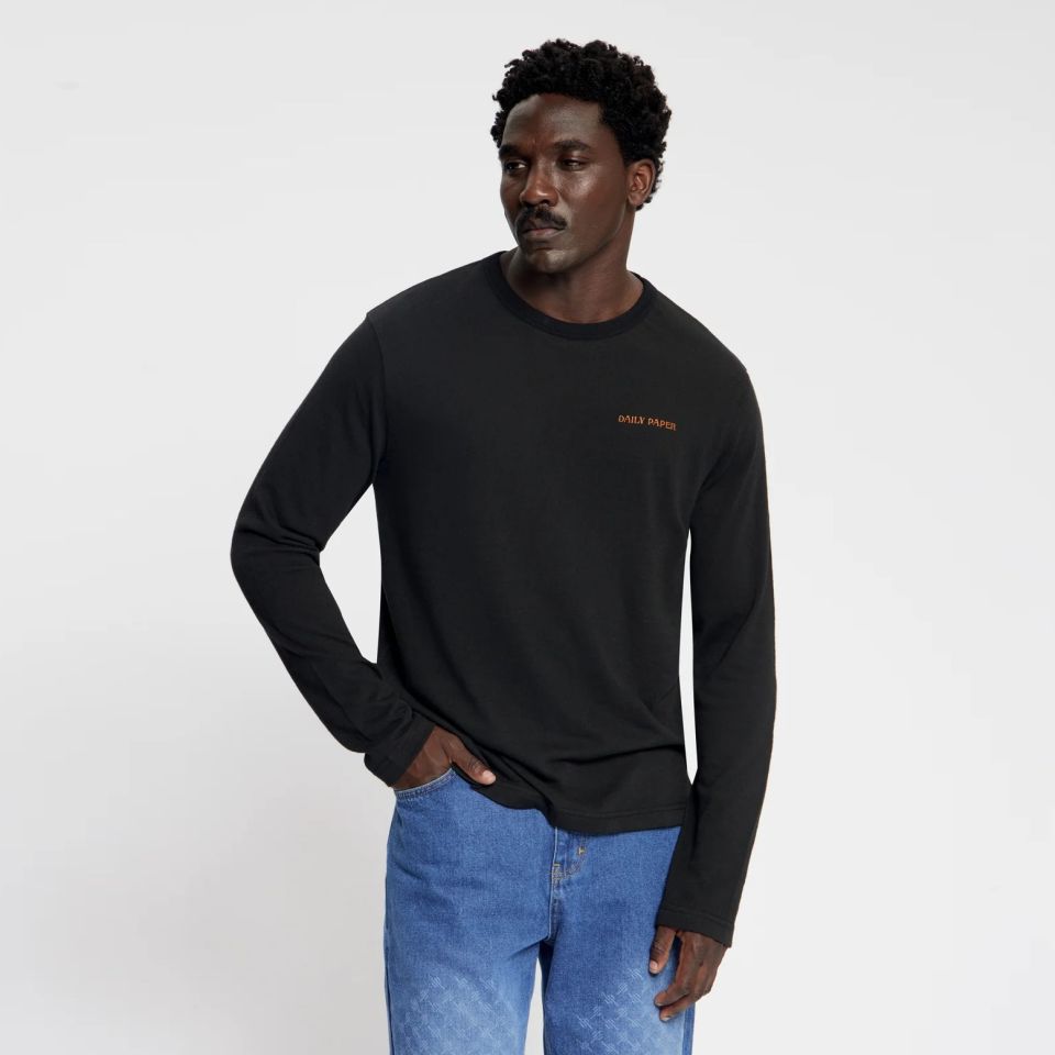Daily Paper Slub-Longsleeve T-shirt Schwarz