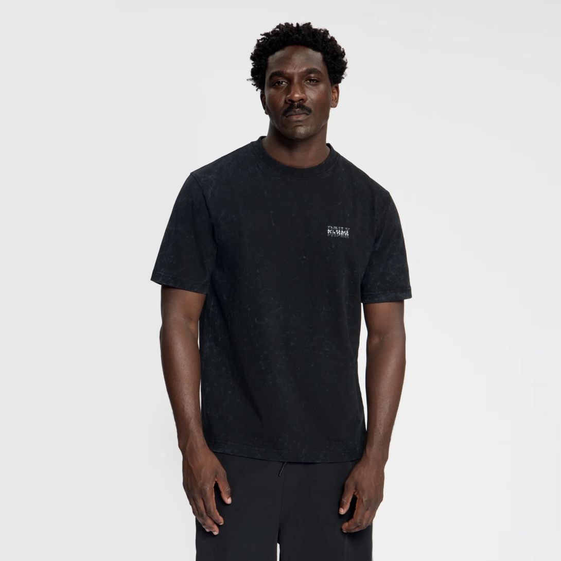 Daily Paper Textured Metallic Shield T-shirt Schwarz