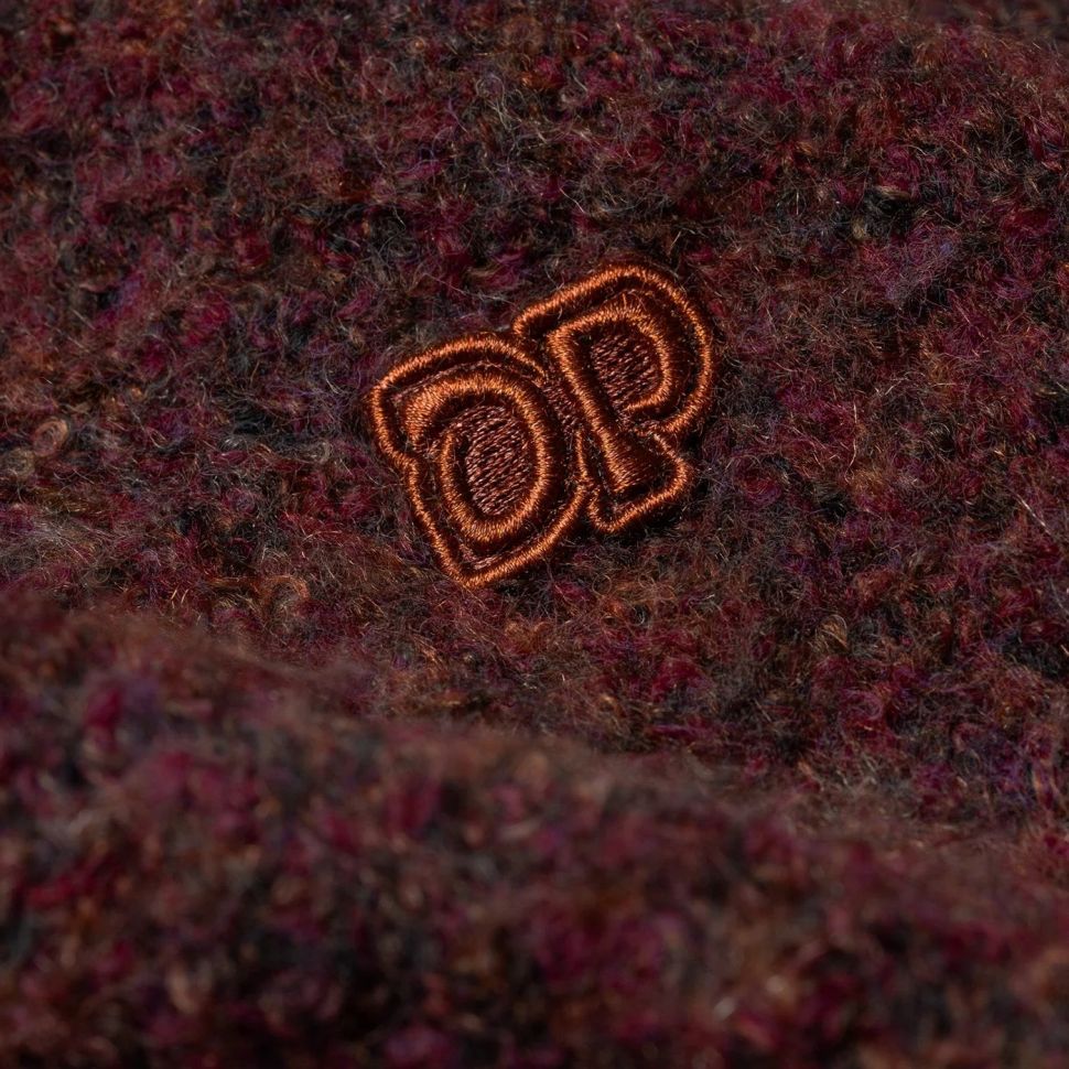 Daily Paper Textured V-Neck Knit Pullover Bordeaux