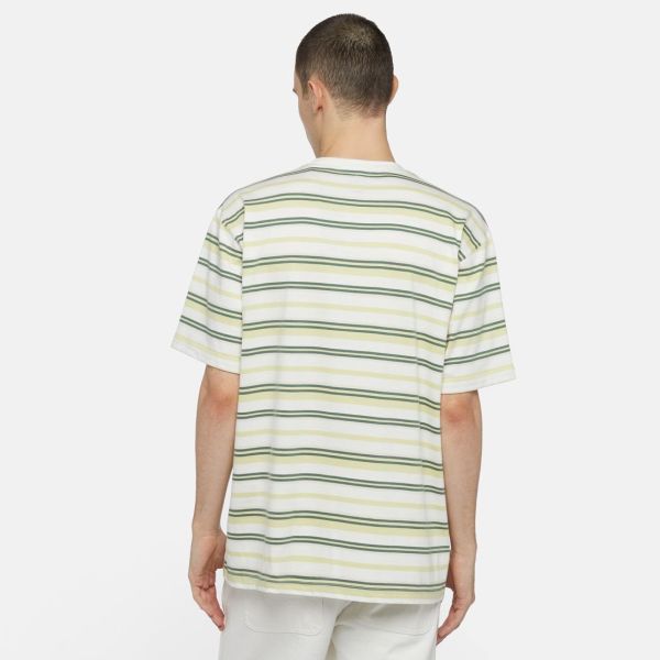 Dickies Glade Spring Stripe T-shirt Off White/Geel/Groen