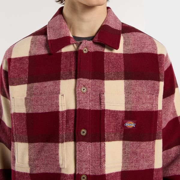Dickies Plaid Coaling Overshirt Rood