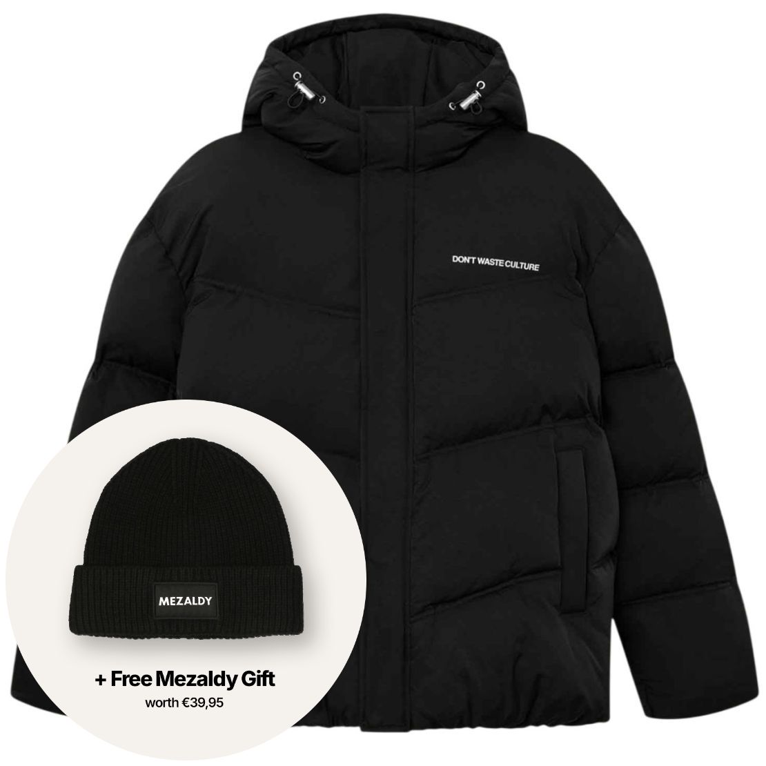 Don’t Waste Culture Sora Puffer Schwarz