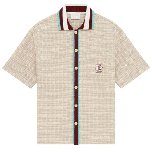 Drôle De Monsieur en Tweed D Miroir Overhemd Beige