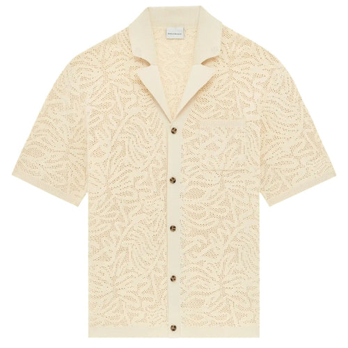Drôle De Monsieur Maille Dentelle Overhemd Off White
