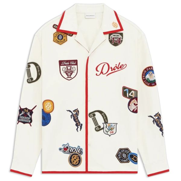 Drôle De Monsieur Racing Overhemd Off White