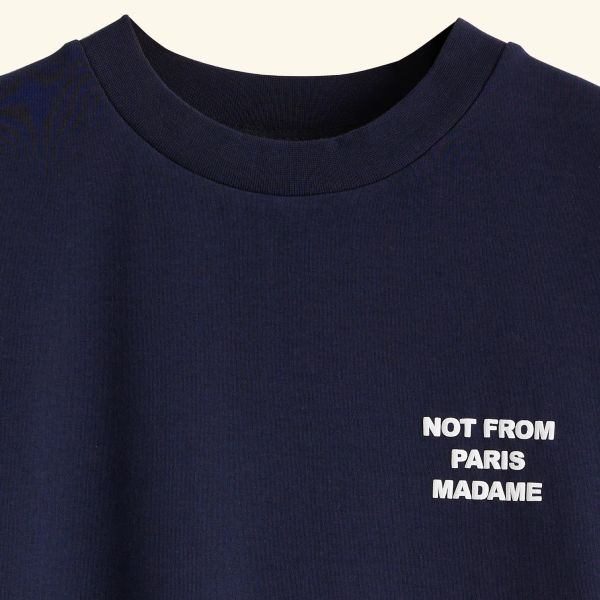 Drôle De Monsieur Slogan T-shirt Navy