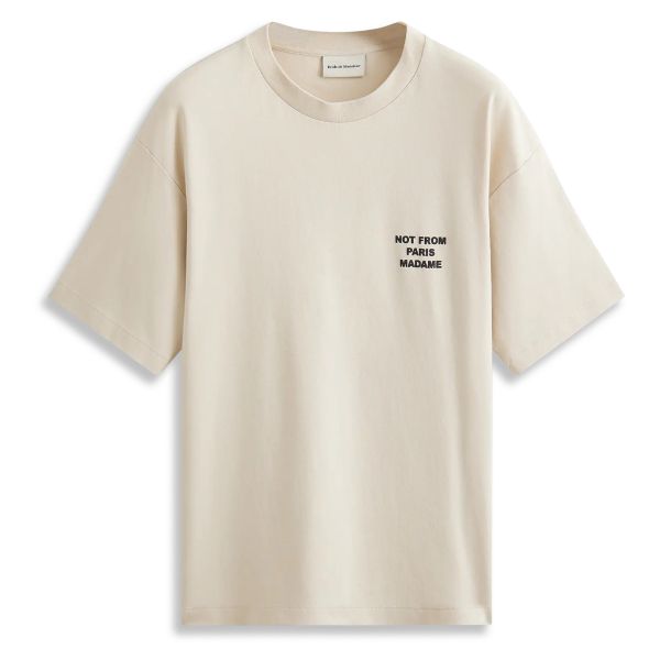 Drôle De Monsieur Slogan T-shirt Beige