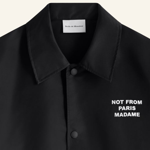 Drôle De Monsieur Slogan Vest Zwart