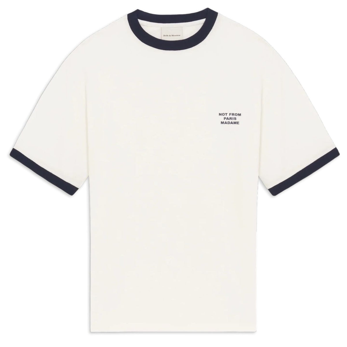 Drôle De Monsieur Contrasted Slogan T-shirt Weiß