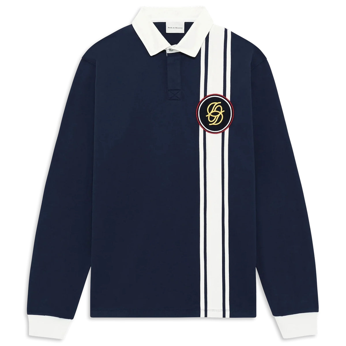 Drôle De Monsieur D Miroir Racing Langarm-Poloshirt Marine