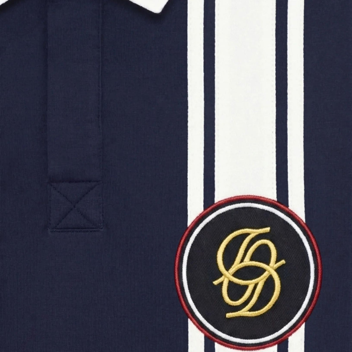 Drôle De Monsieur D Miroir Racing Langarm-Poloshirt Marine