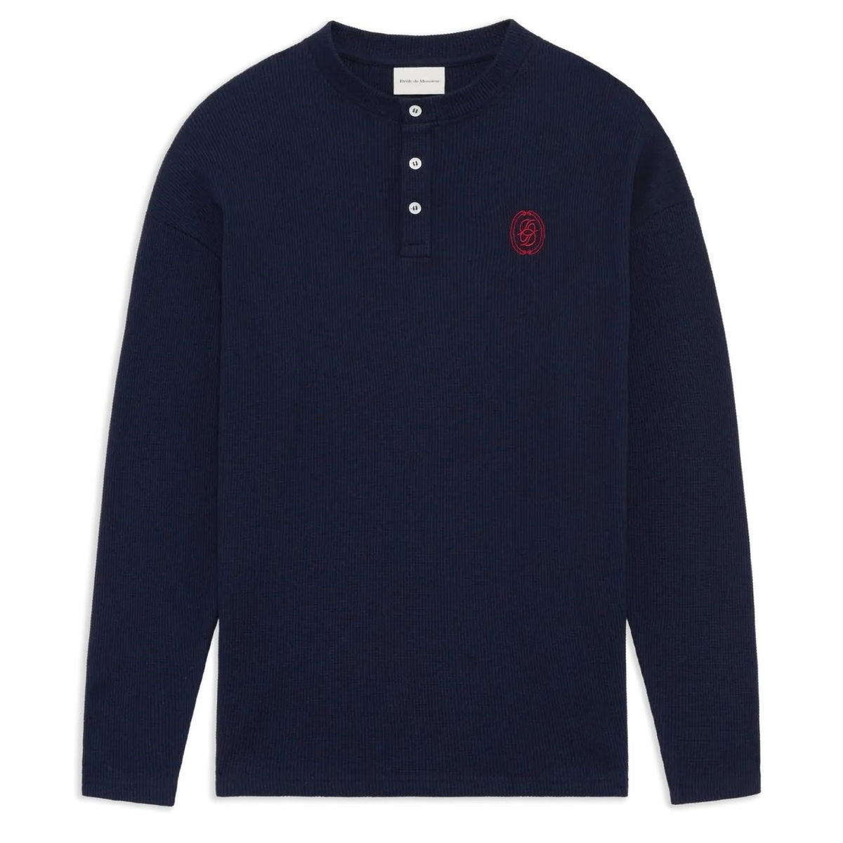 Drôle De Monsieur D Mirror Waffle Langarm-T-shirt Marine