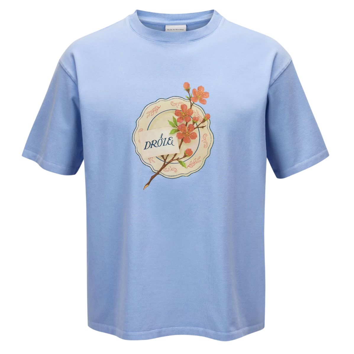 Drôle De Monsieur Drôle Porcelaine T-shirt Hellblau