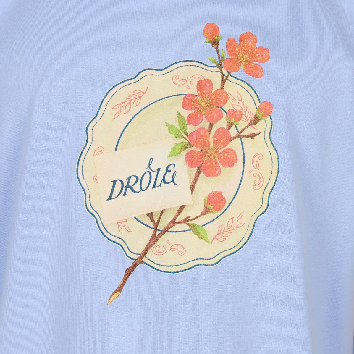 Drôle De Monsieur Drôle Porcelaine T-shirt Hellblau