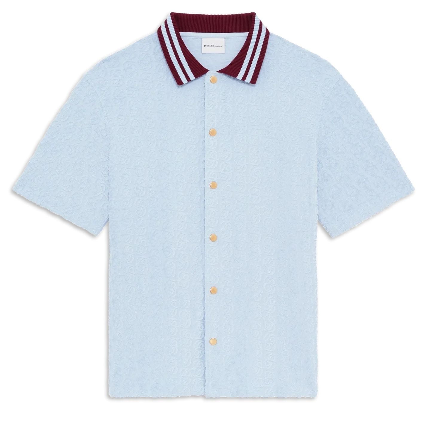 Drôle De Monsieur Monogram Hemd Hellblau