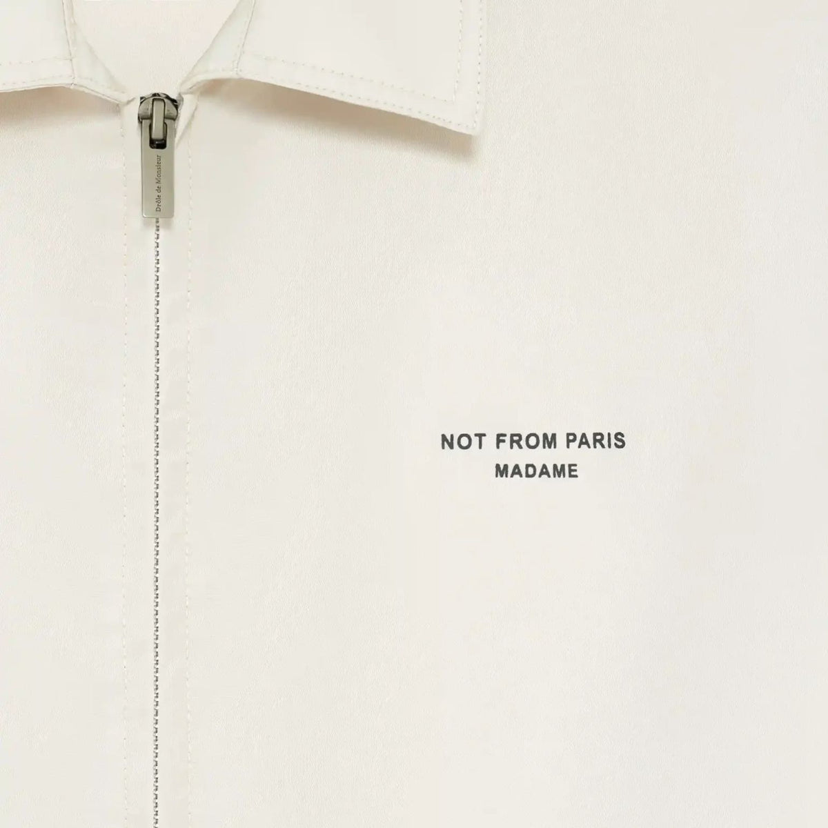 Drôle De Monsieur Nylon Slogan-Jacke Beige