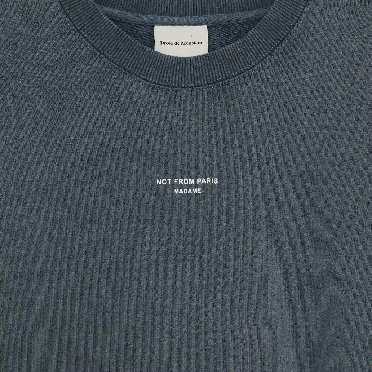 Drôle De Monsieur Slogan Classique Pullover Anthrazit