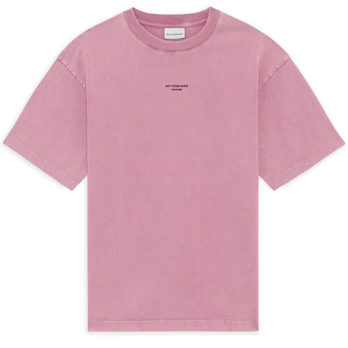 Drôle De Monsieur Slogan Classique T-shirt Rosa