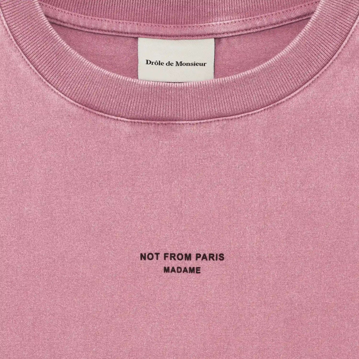 Drôle De Monsieur Slogan Classique T-shirt Rosa