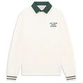Drôle De Monsieur Slogan Langarm-Poloshirt Offwhite