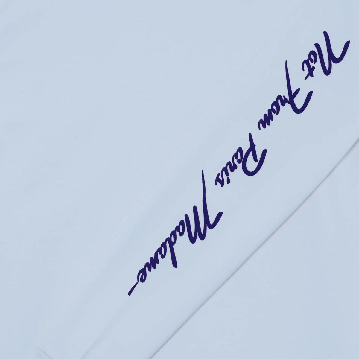 Drôle De Monsieur Slogan-Langarm-T-shirt Hellblau