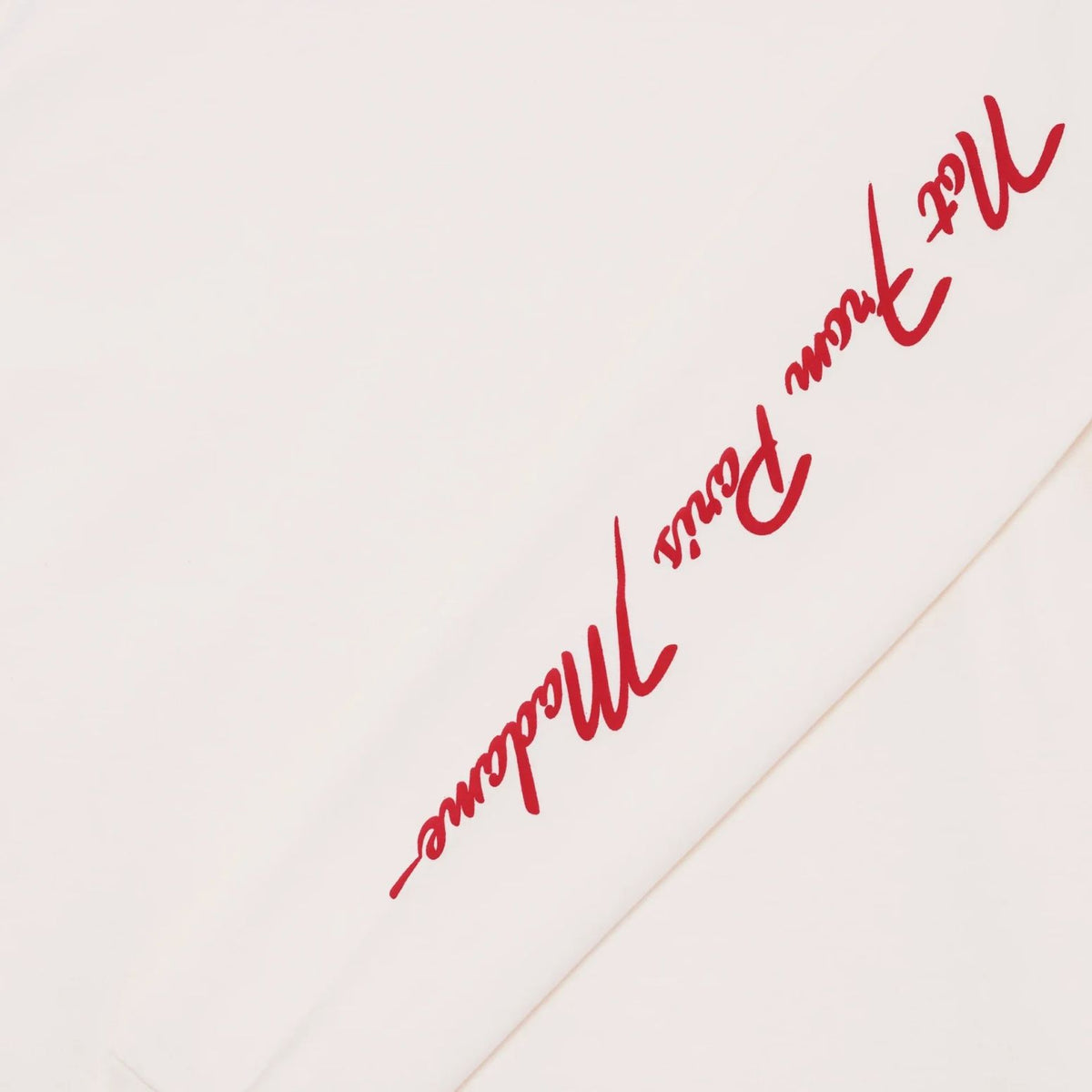 Drôle De Monsieur Slogan-Langarm-T-shirt Offwhite