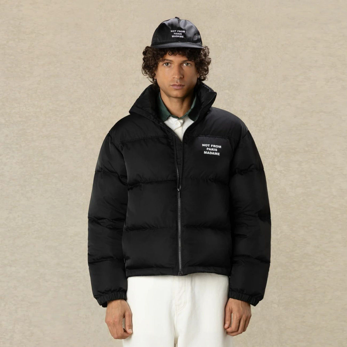 Drôle De Monsieur Slogan Puffer Schwarz