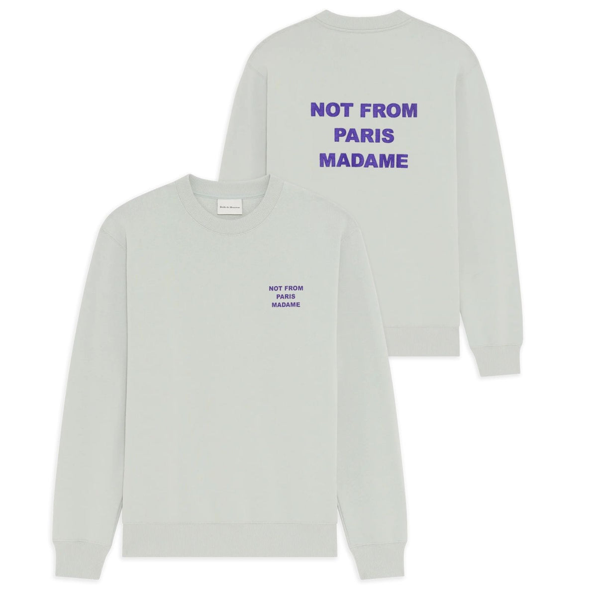 Drôle De Monsieur Slogan Pullover Grau