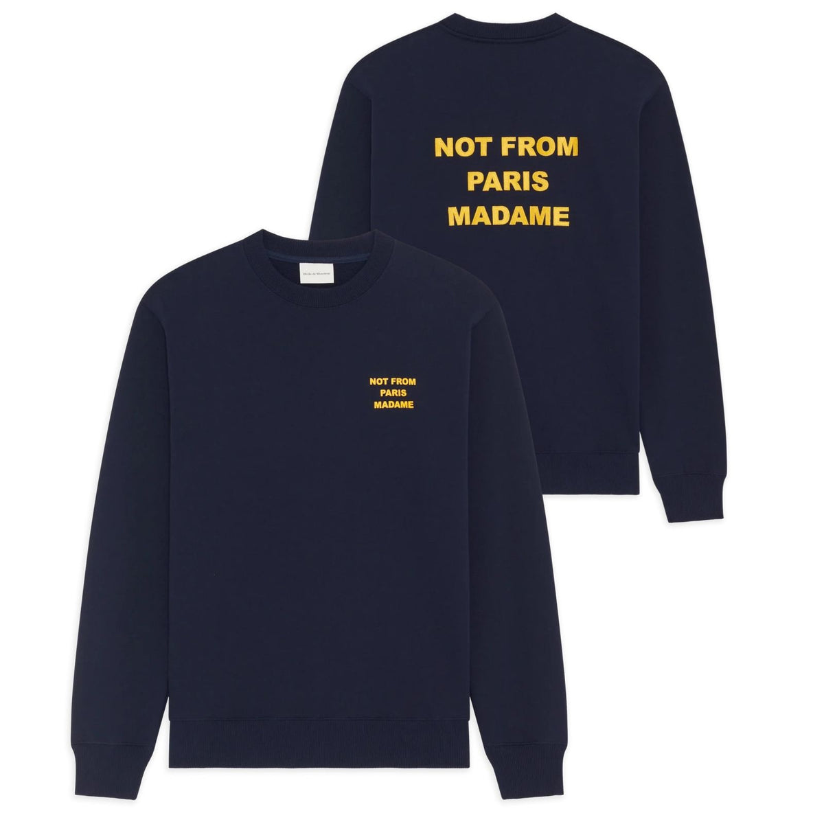 Drôle De Monsieur Slogan Pullover Marine