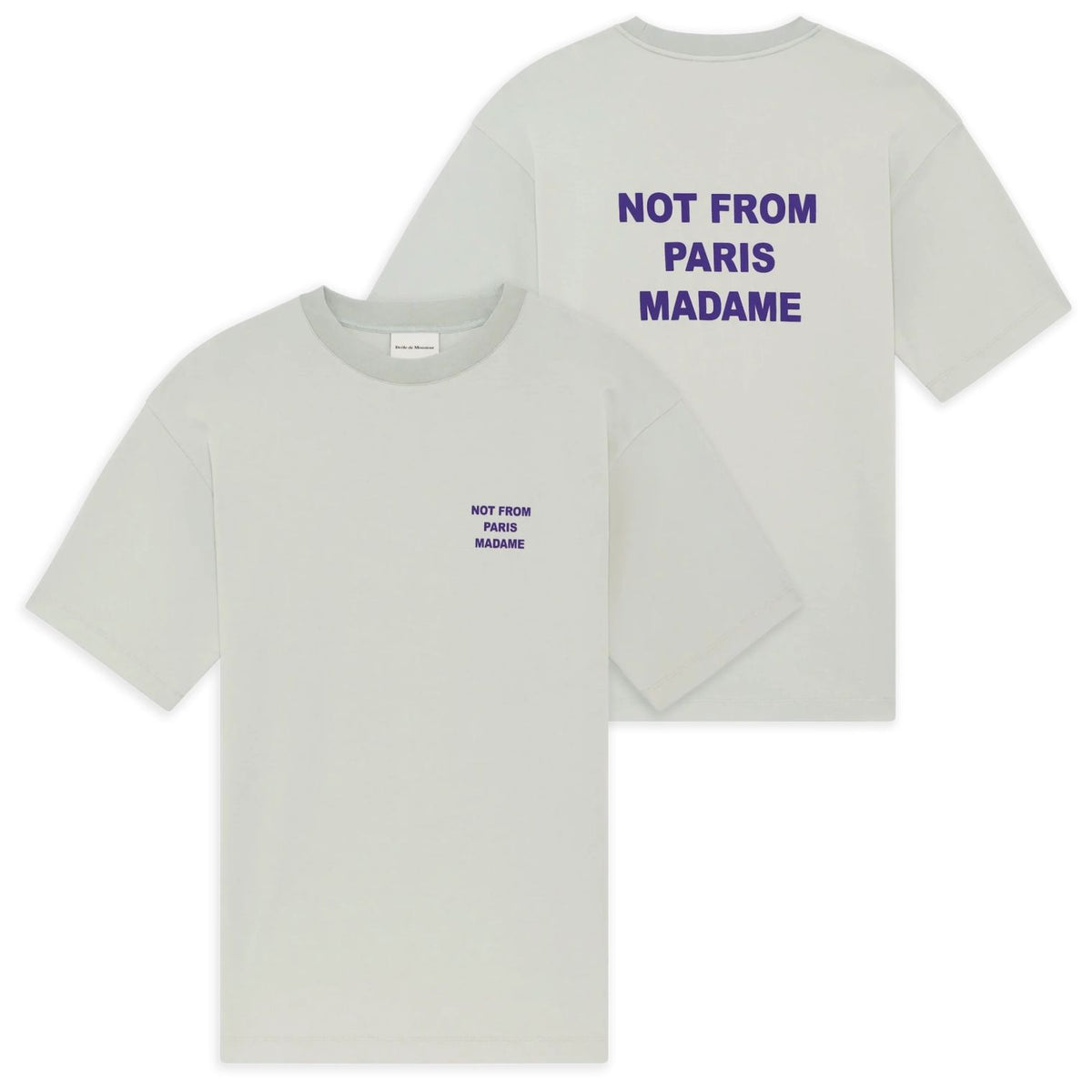Drôle De Monsieur Slogan T-shirt Grau
