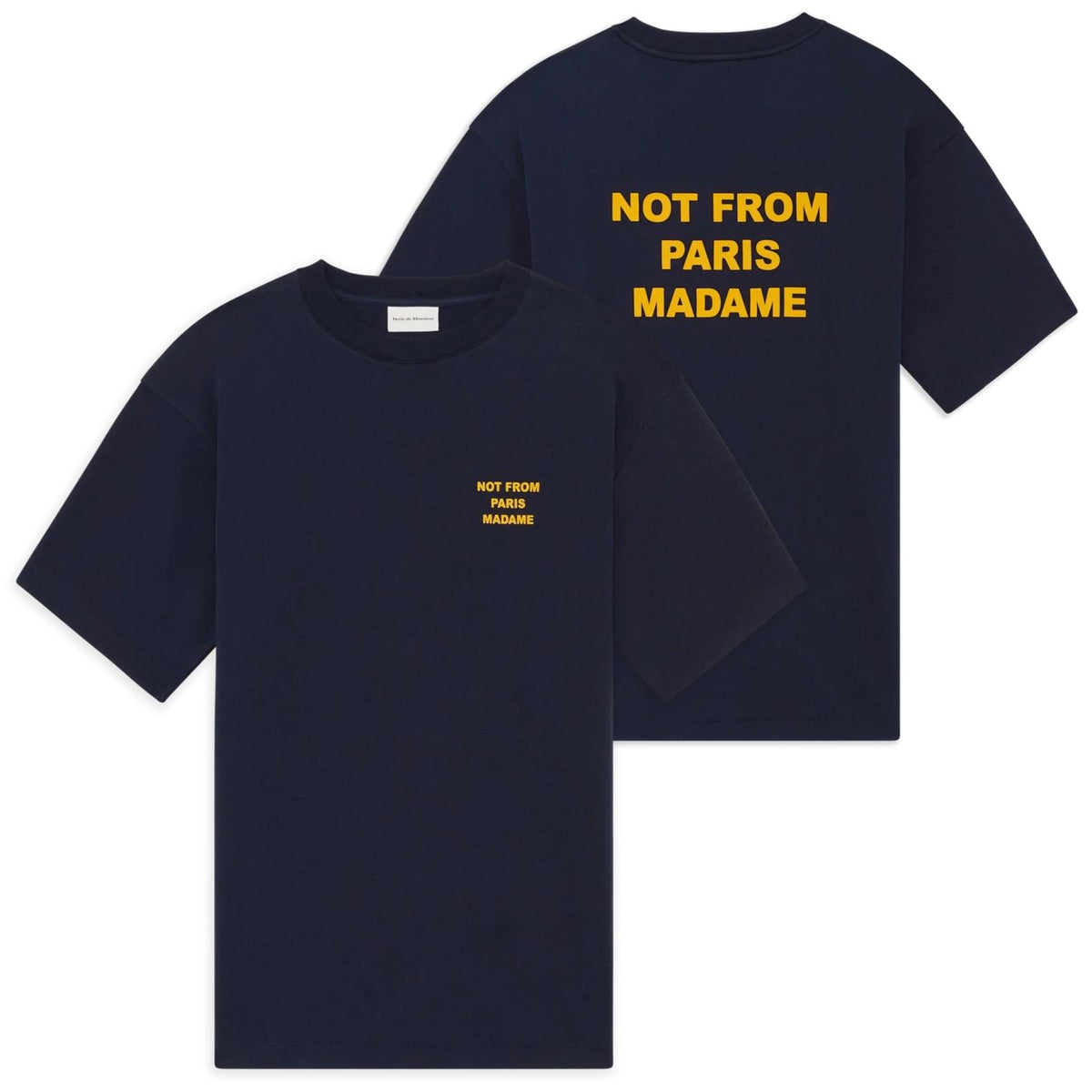Drôle De Monsieur Slogan T-shirt Marine