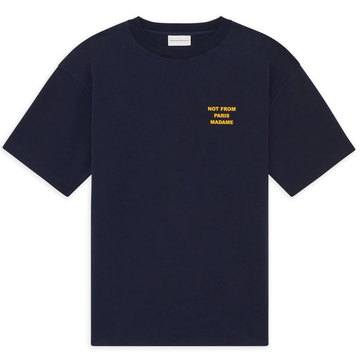 Drôle De Monsieur Slogan T-shirt Marine