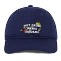 Drôle De Monsieur Vine Embroidered Slogan Cap Marine