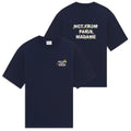 Drôle De Monsieur Vine Embroidered Slogan T-shirt Marine