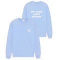 Drôle De Monsieur Washed Slogan Longsleeve T-shirt Hellblau
