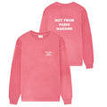 Drôle De Monsieur Washed Slogan Longsleeve T-shirt Rosa