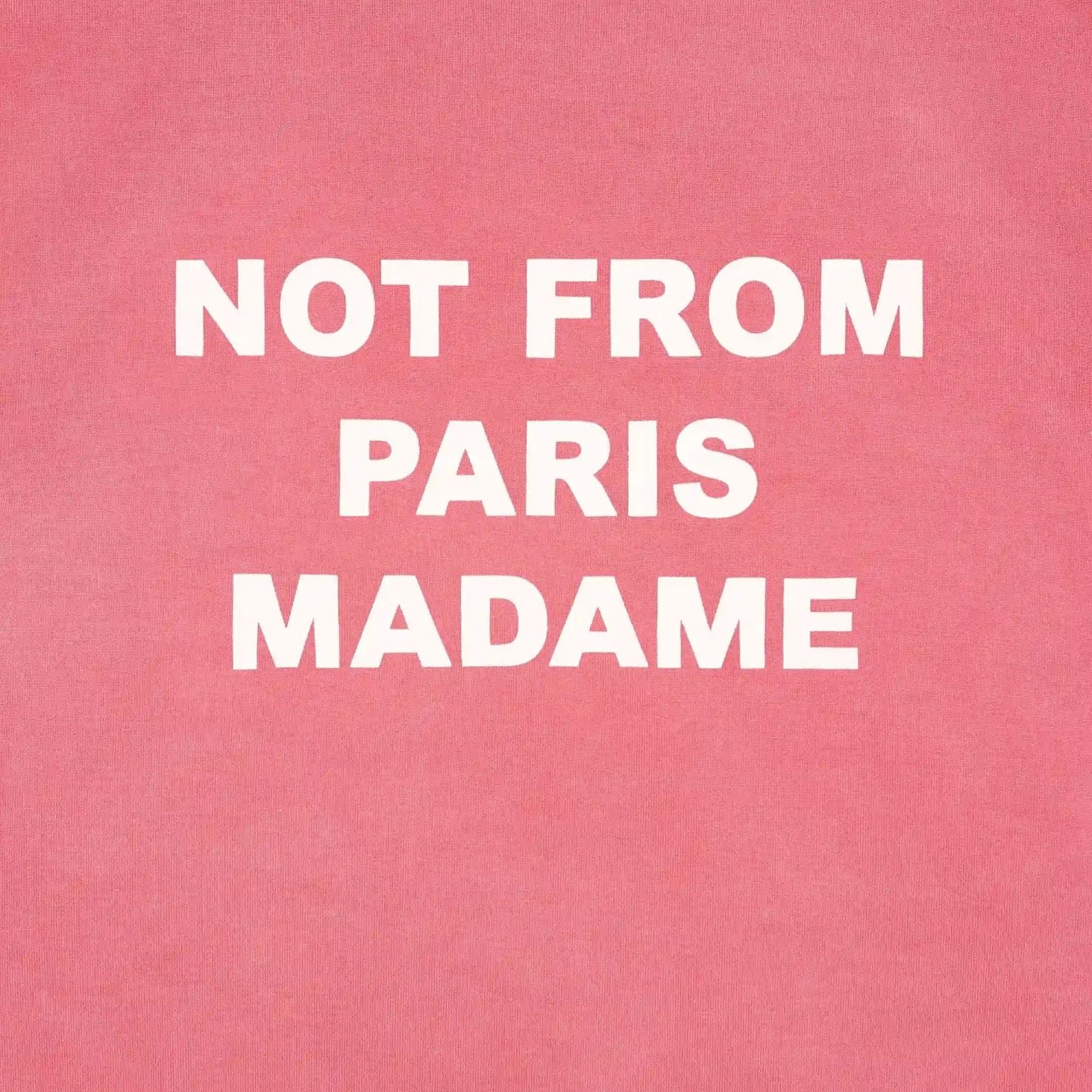Drôle De Monsieur Washed Slogan Longsleeve T-shirt Rosa
