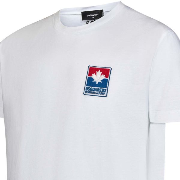 Dsquared2 Leaf Patch T-shirt Wit