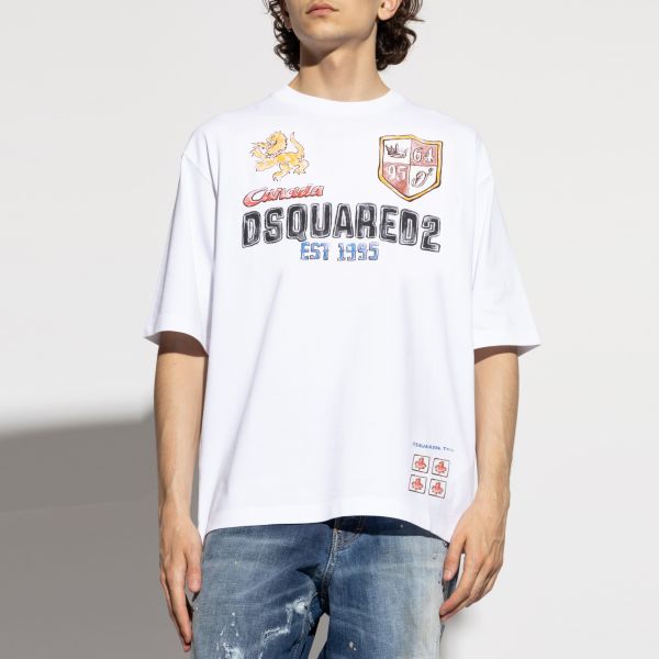 Dsquared2 Loose Fit T-shirt Wit