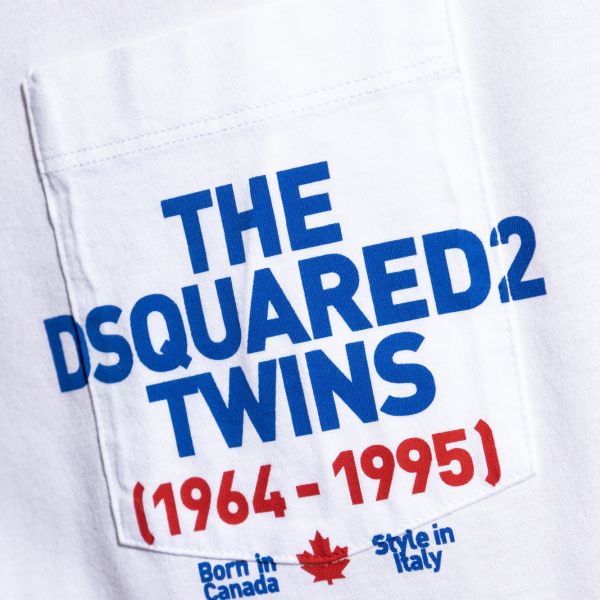 Dsquared2 Twins Pocket T-shirt Wit