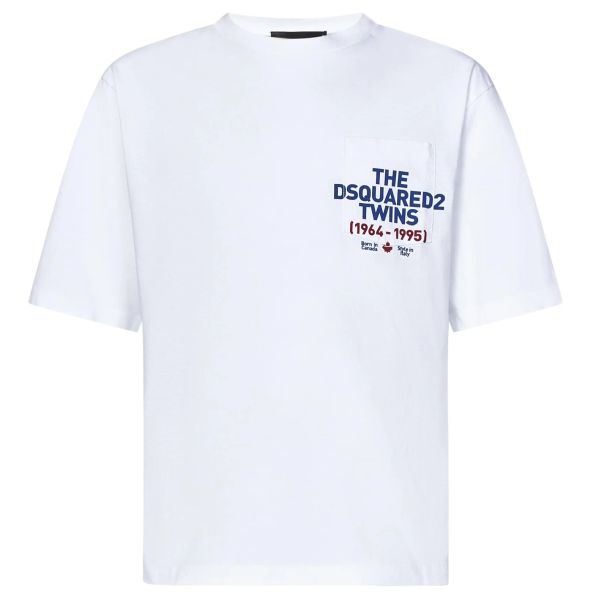 Dsquared2 Twins Pocket T-shirt Wit