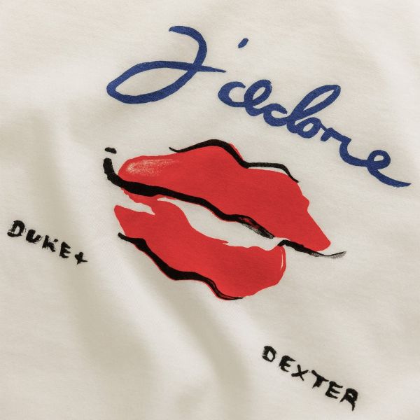 Duke + Dexter J'adore T-shirt Off White