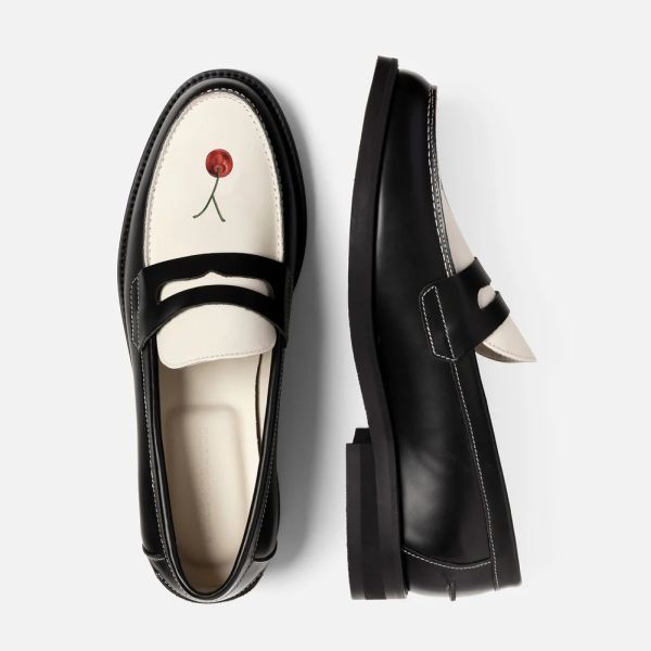 Duke + Dexter Wilde NY Cherry Penny Loafers Zwart